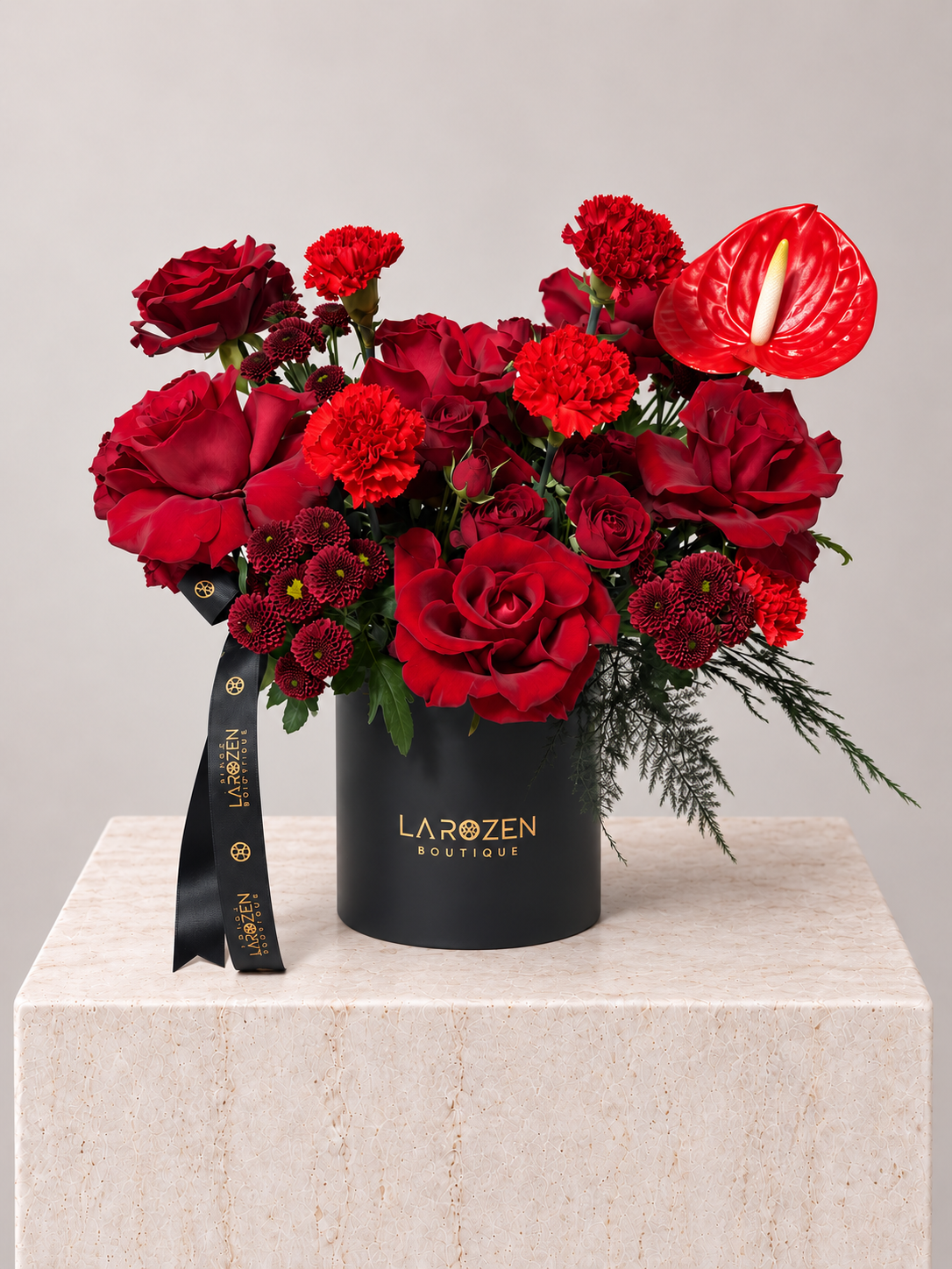 Crimson Red Petite Hat Box