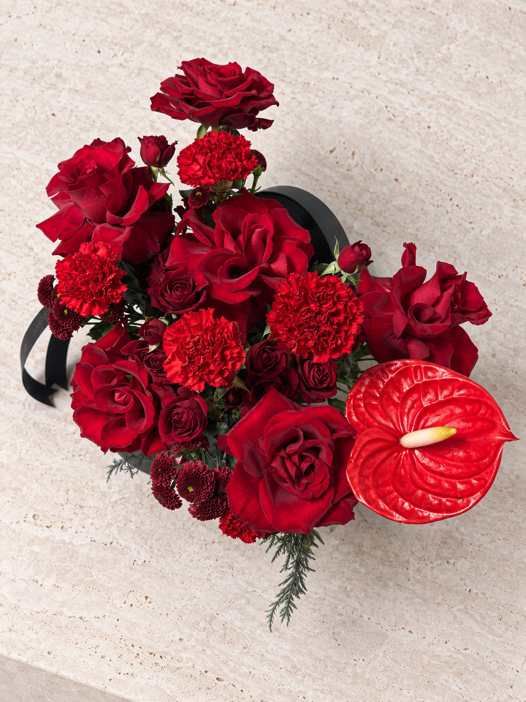 Crimson Red Petite Hat Box