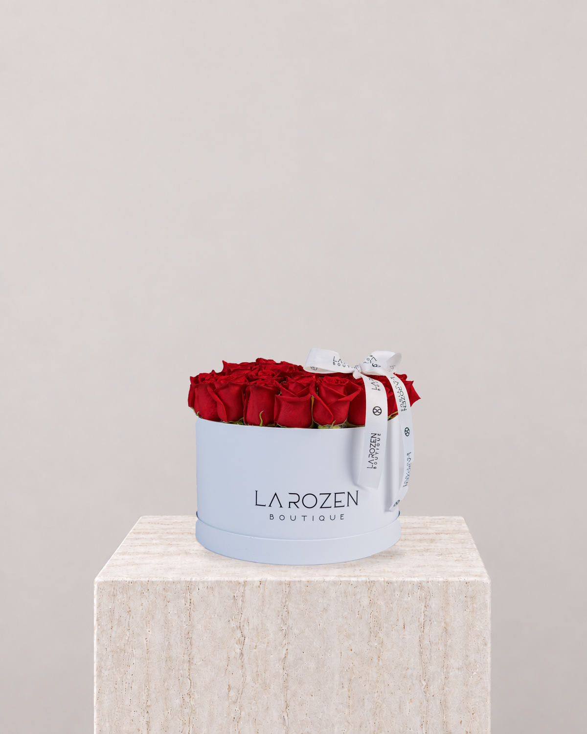 Red Rose Hat Box - La Rozen Luxury Flowers Dubai