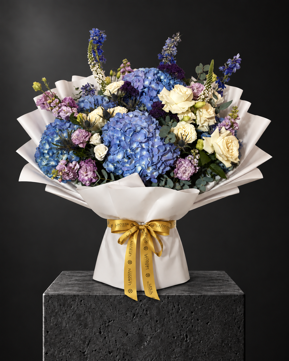 The Whisper of Blue - La Rozen Luxury Flowers Dubai