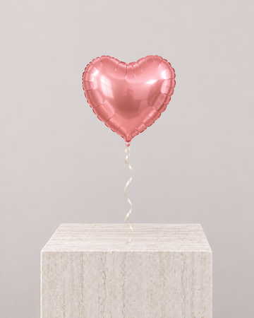 1 Heart Pink Balloon