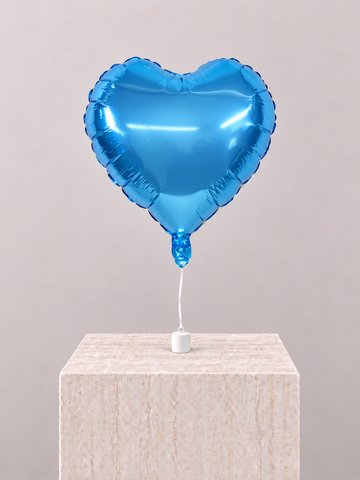 1 Heart Blue Balloon